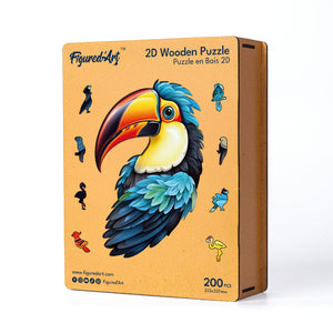 Holzpuzzle Erwachsene - Bunter Tukan