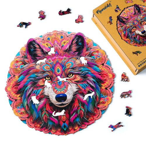 Holzpuzzle Erwachsene - Lebendiger Wolf