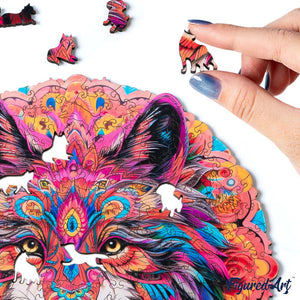 Holzpuzzle Erwachsene - Lebendiger Wolf