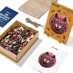 Holzpuzzle Erwachsene - Lebendiger Wolf