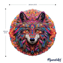 Laden Sie das Bild in den Galerie-Viewer, Holzpuzzle Erwachsene - Lebendiger Wolf