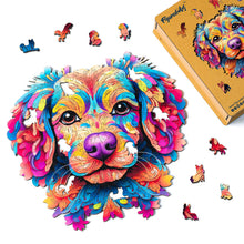 Laden Sie das Bild in den Galerie-Viewer, Holzpuzzle Erwachsene - Buntes Hundeporträt