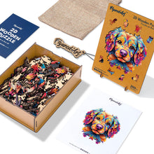 Laden Sie das Bild in den Galerie-Viewer, Holzpuzzle Erwachsene - Buntes Hundeporträt