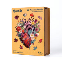 Laden Sie das Bild in den Galerie-Viewer, Holzpuzzle Erwachsene - Florale Herz-Anatomie