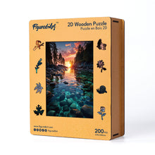 Laden Sie das Bild in den Galerie-Viewer, Holzpuzzle Erwachsene - Sonnenuntergang über dem Crystal Lake