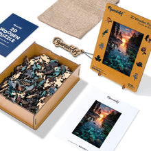 Laden Sie das Bild in den Galerie-Viewer, Holzpuzzle Erwachsene - Sonnenuntergang über dem Crystal Lake