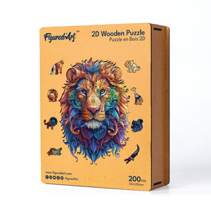 Holzpuzzle Erwachsene - Lebhafter Löwe