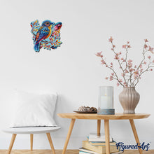 Laden Sie das Bild in den Galerie-Viewer, Holzpuzzle Erwachsene - Blauer Vogel auf Zweig