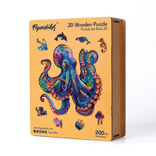 Laden Sie das Bild in den Galerie-Viewer, Holzpuzzle Erwachsene - Bunter Oktopus