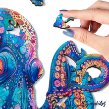 Laden Sie das Bild in den Galerie-Viewer, Holzpuzzle Erwachsene - Bunter Oktopus