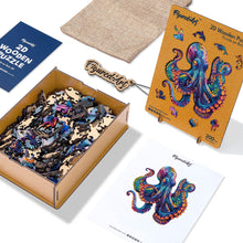 Laden Sie das Bild in den Galerie-Viewer, Holzpuzzle Erwachsene - Bunter Oktopus