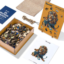 Laden Sie das Bild in den Galerie-Viewer, Holzpuzzle Erwachsene - Löwe und Junges