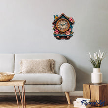Laden Sie das Bild in den Galerie-Viewer, Holzpuzzle Erwachsene - Blumige Kuckucksuhr