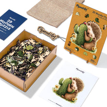 Laden Sie das Bild in den Galerie-Viewer, Holzpuzzle Erwachsene - Igel mit Kaktus