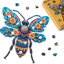 Laden Sie das Bild in den Galerie-Viewer, Holzpuzzle Erwachsene - Blumenbiene