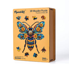 Laden Sie das Bild in den Galerie-Viewer, Holzpuzzle Erwachsene - Blumenbiene
