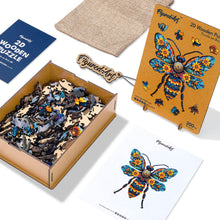 Laden Sie das Bild in den Galerie-Viewer, Holzpuzzle Erwachsene - Blumenbiene
