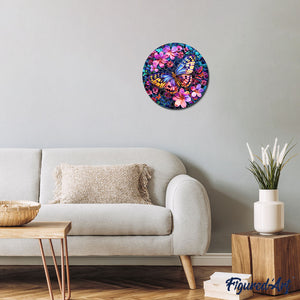 Holzpuzzle Erwachsene - Schmetterling mit Blumen