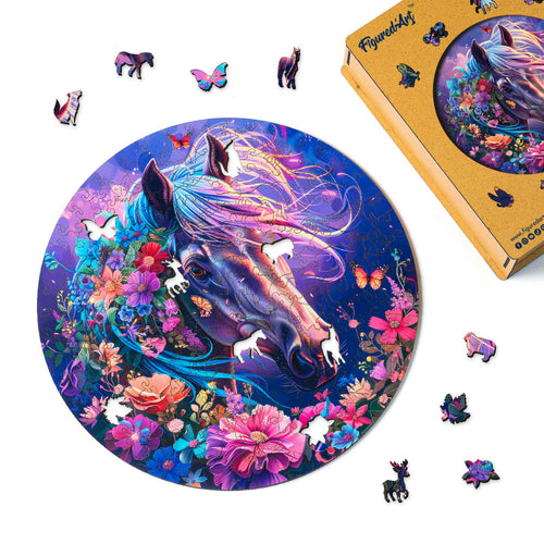 Holzpuzzle Erwachsene - Mystisches Pferd