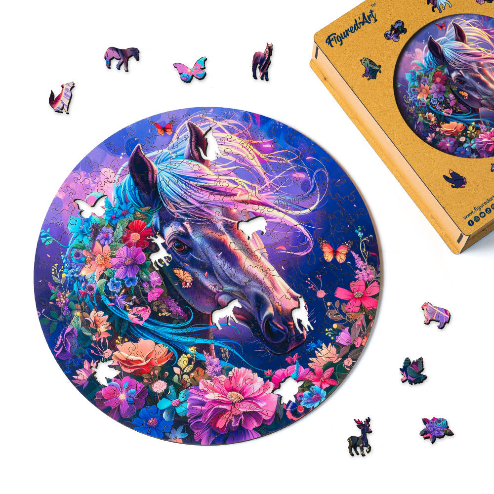 Holzpuzzle Erwachsene - Mystisches Pferd