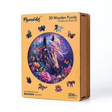 Laden Sie das Bild in den Galerie-Viewer, Holzpuzzle Erwachsene - Mystisches Pferd