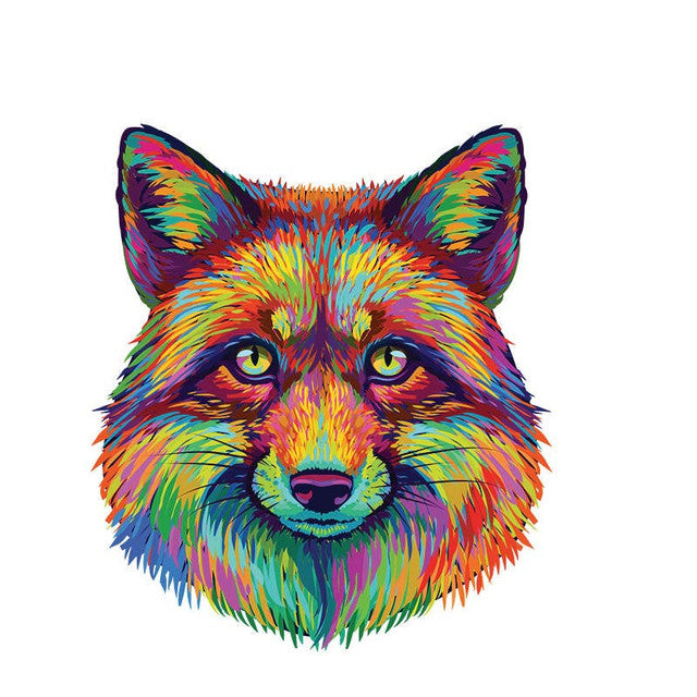 2D Holzpuzzle – Pop-Art-Fuchs