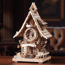 Laden Sie das Bild in den Galerie-Viewer, 3D Puzzle - Kuckucksuhr (Holzfarbe)