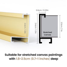 Laden Sie das Bild in den Galerie-Viewer, Keilrahmen aus Aluminium  50x65 cm - Gold