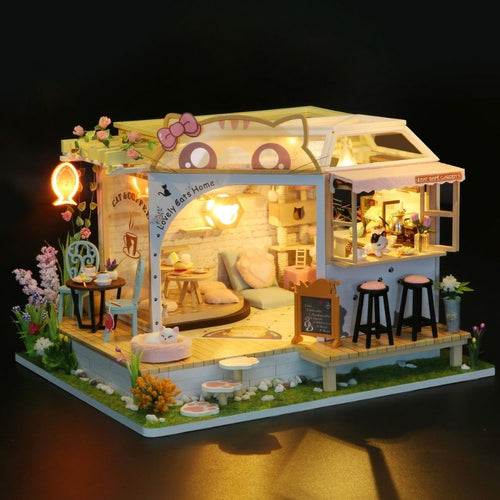Miniaturhaus - Garten des Katzenkaffees