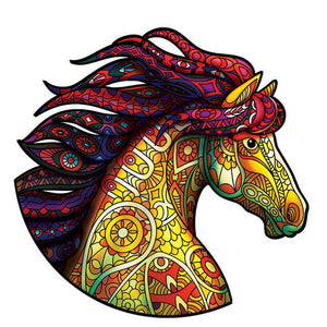 2D Holzpuzzle – Mandala-Pferd