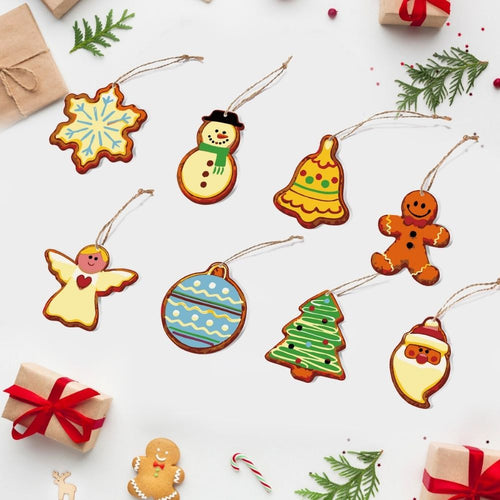 Malen nach Zahlen Weihnachtsdekoration – Schneemann, Engel und Weihnachtsbaum Figured'Art