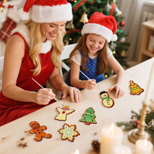 Laden Sie das Bild in den Galerie-Viewer, Malen nach Zahlen Weihnachtsdekoration – Schneemann, Engel und Weihnachtsbaum