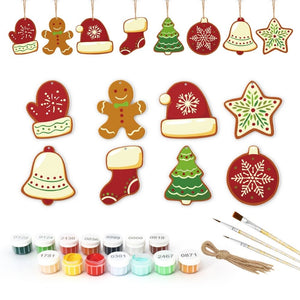 Malen nach Zahlen Weihnachtsdekoration – Handschuhe und Wintermützen