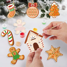 Laden Sie das Bild in den Galerie-Viewer, Malen nach Zahlen Weihnachtsdekoration – Zuckerstange und Weihnachtsplätzchen