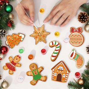 Malen nach Zahlen Weihnachtsdekoration – Zuckerstange und Weihnachtsplätzchen