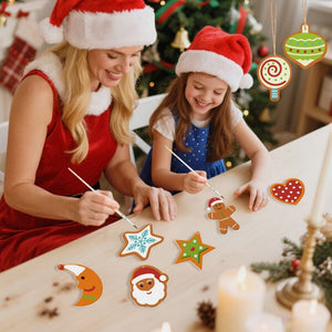 Malen nach Zahlen Weihnachtsdekoration – Mond, Stern und Herz