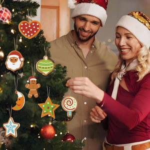 Malen nach Zahlen Weihnachtsdekoration – Mond, Stern und Herz