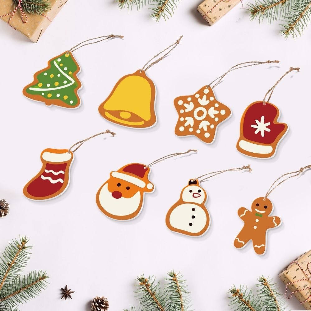 Malen nach Zahlen Weihnachtsdekoration – Weihnachtsmann und Strumpf Figured'Art