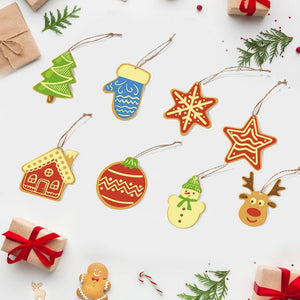 Malen nach Zahlen Weihnachtsdekoration – Stern, Haus, Rentier und Weihnachtsbaum Figured'Art