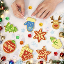 Laden Sie das Bild in den Galerie-Viewer, Malen nach Zahlen Weihnachtsdekoration – Stern, Haus, Rentier und Weihnachtsbaum