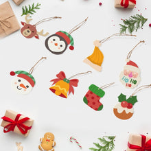 Laden Sie das Bild in den Galerie-Viewer, Malen nach Zahlen Weihnachtsdekoration – Rentier, Weihnachtsmann und Strumpf Figured&#39;Art