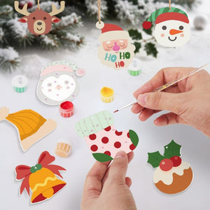Malen nach Zahlen Weihnachtsdekoration – Rentier, Weihnachtsmann und Strumpf