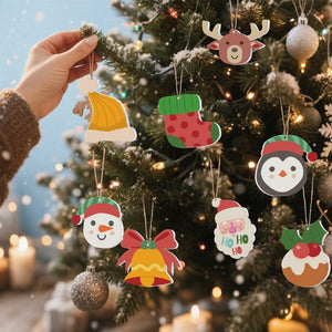 Malen nach Zahlen Weihnachtsdekoration – Rentier, Weihnachtsmann und Strumpf