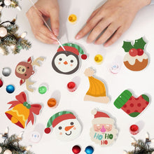Laden Sie das Bild in den Galerie-Viewer, Malen nach Zahlen Weihnachtsdekoration – Rentier, Weihnachtsmann und Strumpf