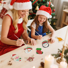 Laden Sie das Bild in den Galerie-Viewer, Malen nach Zahlen Weihnachtsdekoration – Rentier, Weihnachtsmann und Strumpf