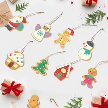 Laden Sie das Bild in den Galerie-Viewer, Malen nach Zahlen Weihnachtsdekoration – Weihnachtsmann und Schneemann Figured&#39;Art