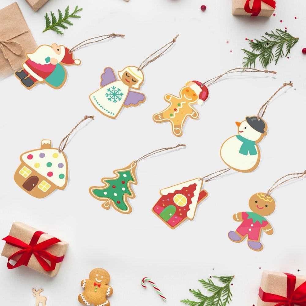 Malen nach Zahlen Weihnachtsdekoration – Weihnachtsmann und Schneemann Figured'Art