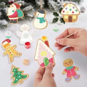 Malen nach Zahlen Weihnachtsdekoration – Weihnachtsmann und Schneemann