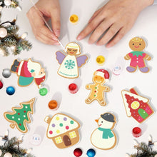 Laden Sie das Bild in den Galerie-Viewer, Malen nach Zahlen Weihnachtsdekoration – Weihnachtsmann und Schneemann