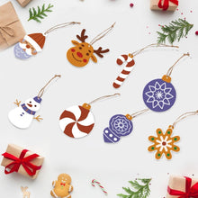 Laden Sie das Bild in den Galerie-Viewer, Malen nach Zahlen Weihnachtsdekoration – Schneeflocken und Kugeln Figured&#39;Art